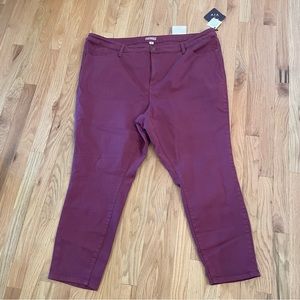 NWT Ava & Viv purple high rise skinny ankle jeans size 26W